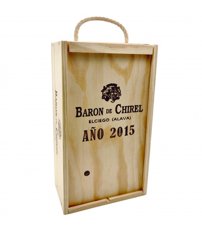 Embalajes  Caja Madera para 2 Botellas Baron de Chirel