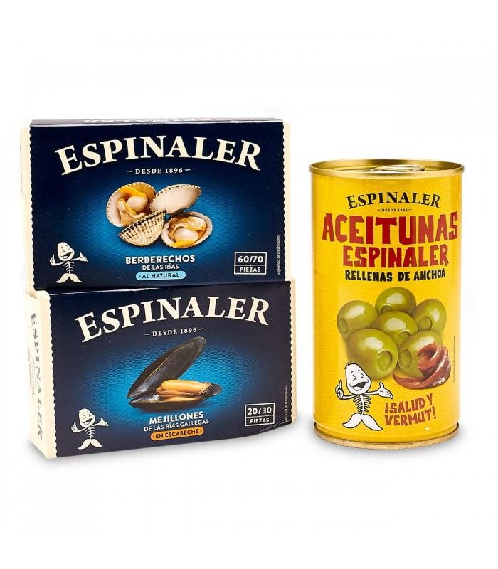 Shell Espinaler Espinaler Garbí Pack Cockle - Mussel - Olives