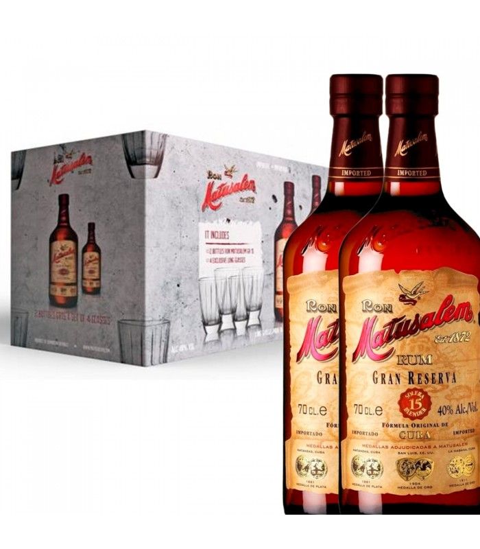 Special Bundles  Pack Rum Matusalem Gran Reserva 15 Years+ 4 Glasses
