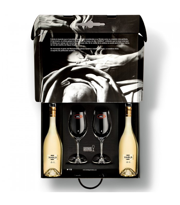 Estuches Especiales y Cajas  Estcuhe 2 botellas Habla de Ti + 2 Copas Riedel