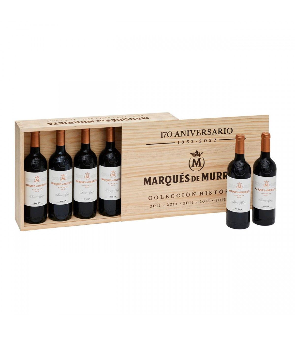 Comprar Caja Madera 170 Aniversario 6 Botellas Marques De Murrieta 