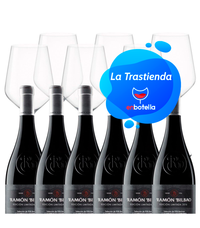 Estuches Especiales y Cajas  Pack Ramon Bilbao Edición Limitada 2016 (Caja 6 Botellas + 6 Copas)